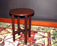 Gustav Stickley lamp table or tea table, signed.